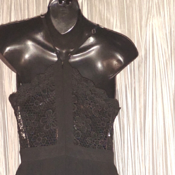 Lace front maxi dress sheer slits to knee sundress New with tags medium - Picture 15 of 16